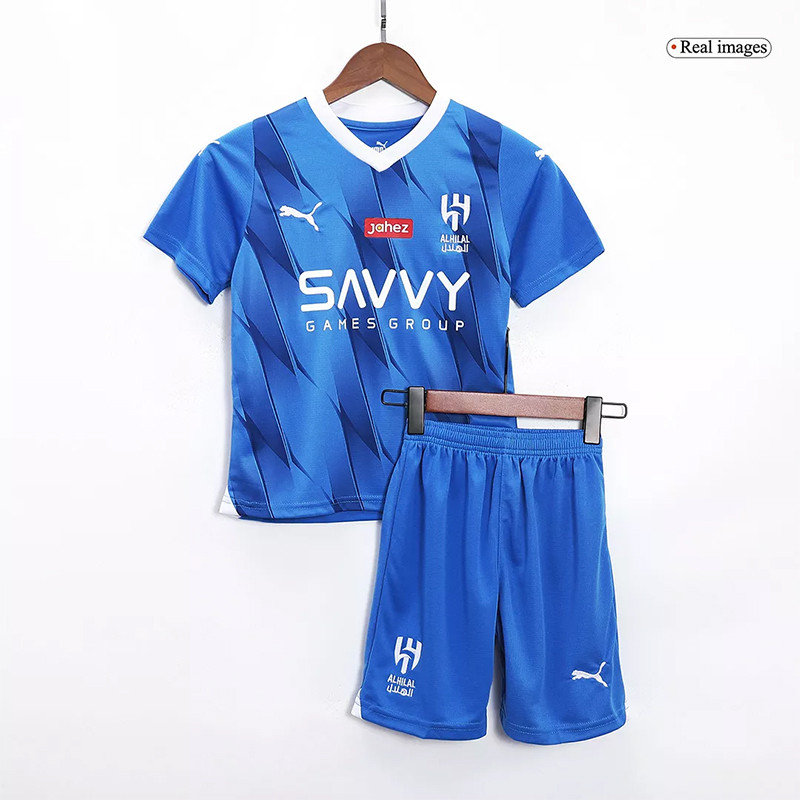 ست تیشرت و شلوارک ورزشی پسرانه مدل الهلال Home 2024