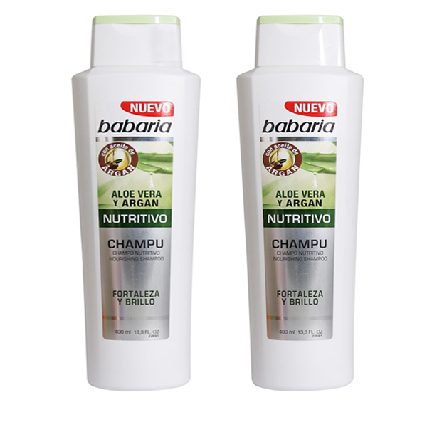 شامپو مو باباریا مدل ALOE VERA کد 111 حجم 400 میلی لیتر مجموعه 2 عددی