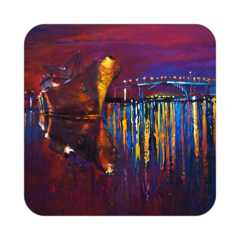 زیر لیوانی کاکتی طرح نقاشی رنگ روغن مدل mg10577