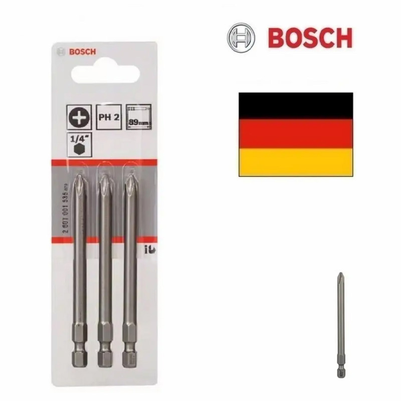 سری پیچ گوشتی شارژی بوش مدل ph2 بسته 3 عددی