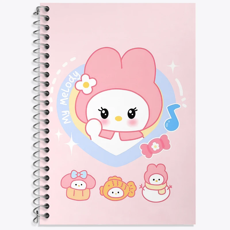 دفتر زبان 50 برگ خندالو مدل سه خط طرح ملودی کد N4184