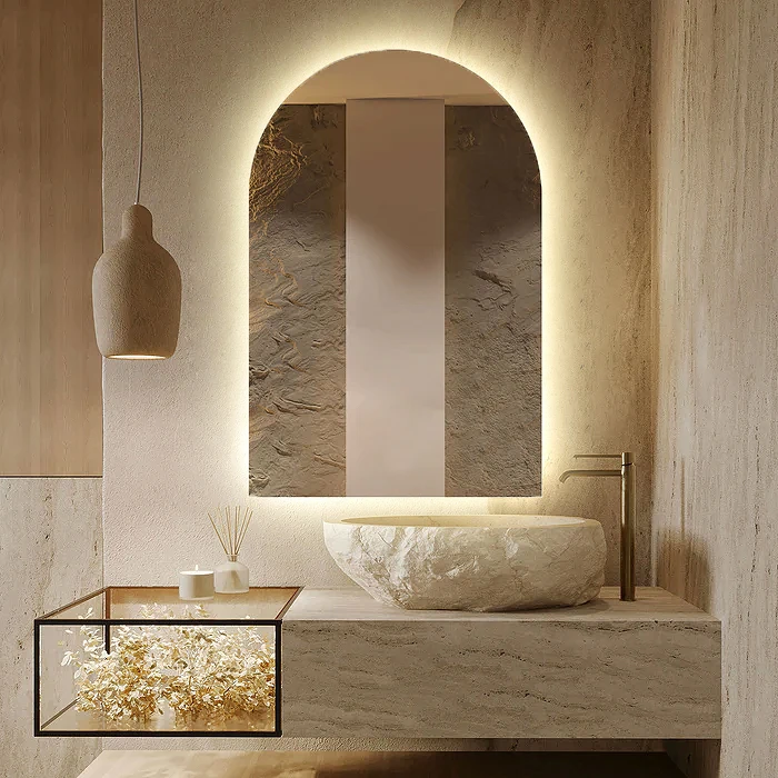 آینه سرویس‌ بهداشتی آزالیا مدل بک لایت نوردار NKBC5070 سایز 70*50 سانتی متر