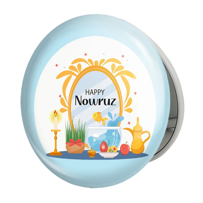 آینه جیبی خندالو طرح نوروز مدل تاشو کد 24612 