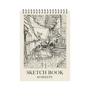 دفتر طراحی 40 برگ ستاره خونه مدل ونگوگ کد a5