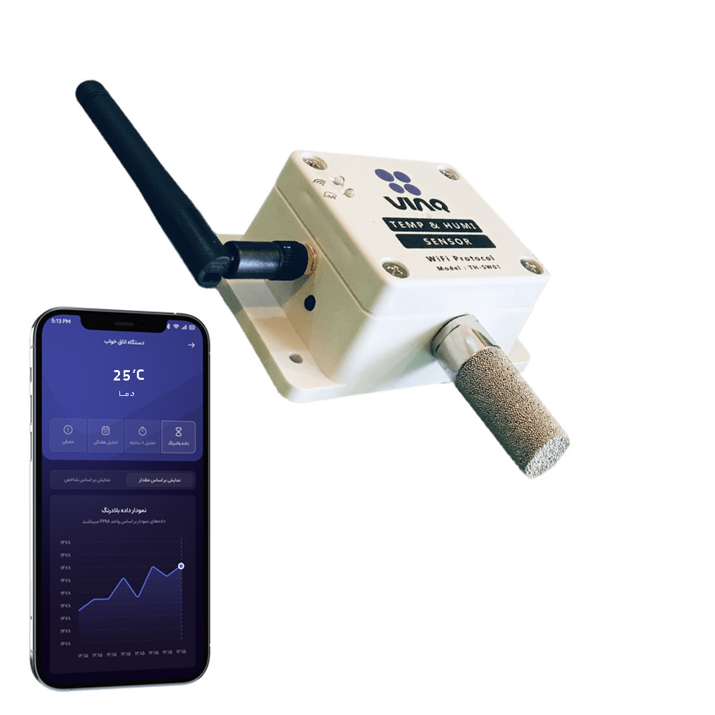 دیتالاگر دما و رطوبت آنلاین ویاک مدل TH-MW01