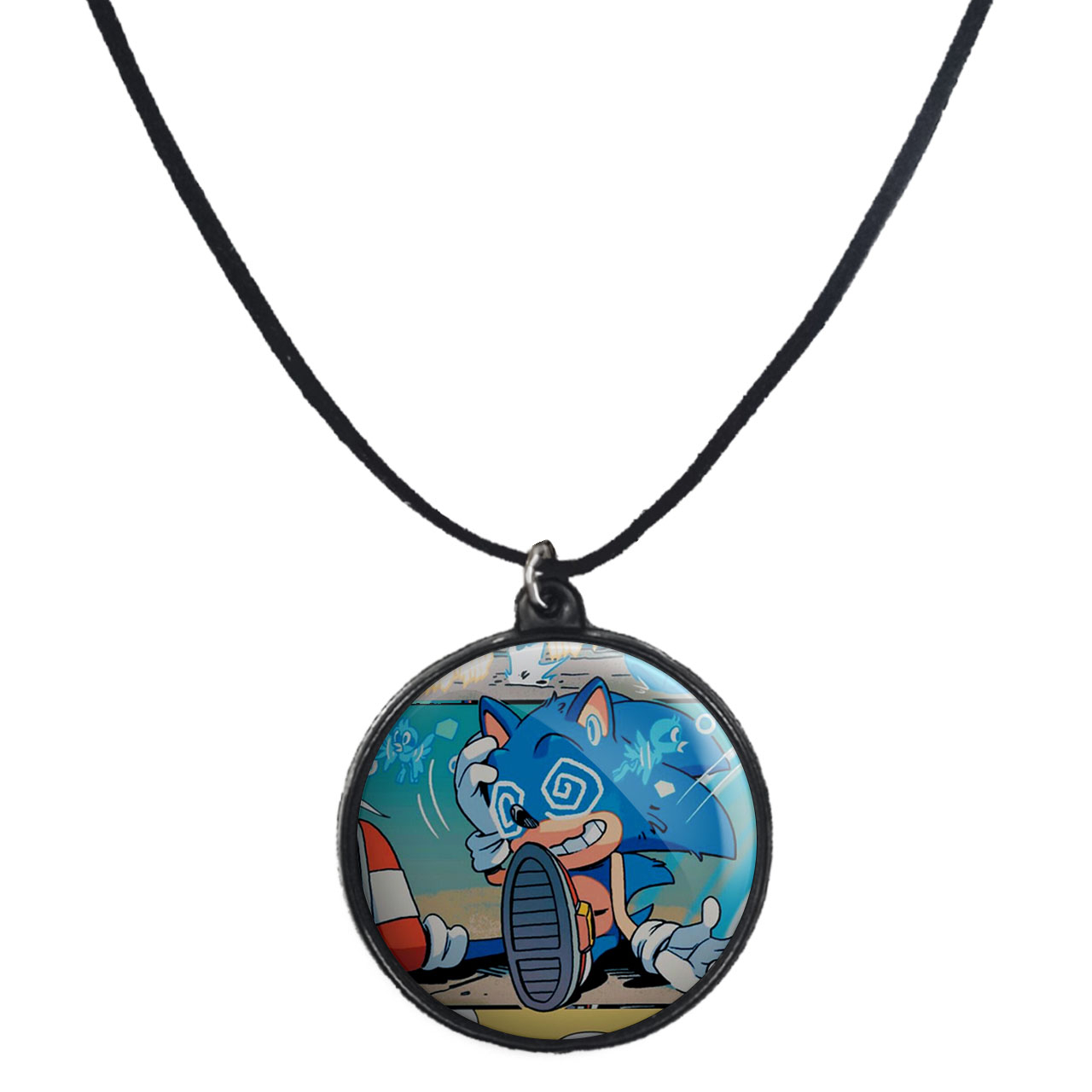 گردنبند پرمانه طرح سونیک کد pmb.14958 مدل دو طرفه