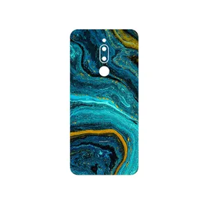 MAHOOT Turquoise marblewith golden streaks Cover Sticker for Meizu M6T
