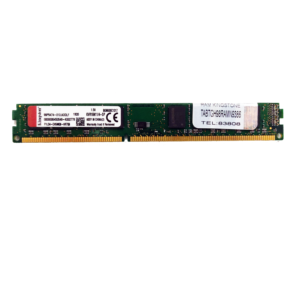 رم دسکتاپ ddr3 دوکاناله 1600 مگاهرتز cl11 کینگستون مدل ValueRAM ظرفیت 4 گیگابایت