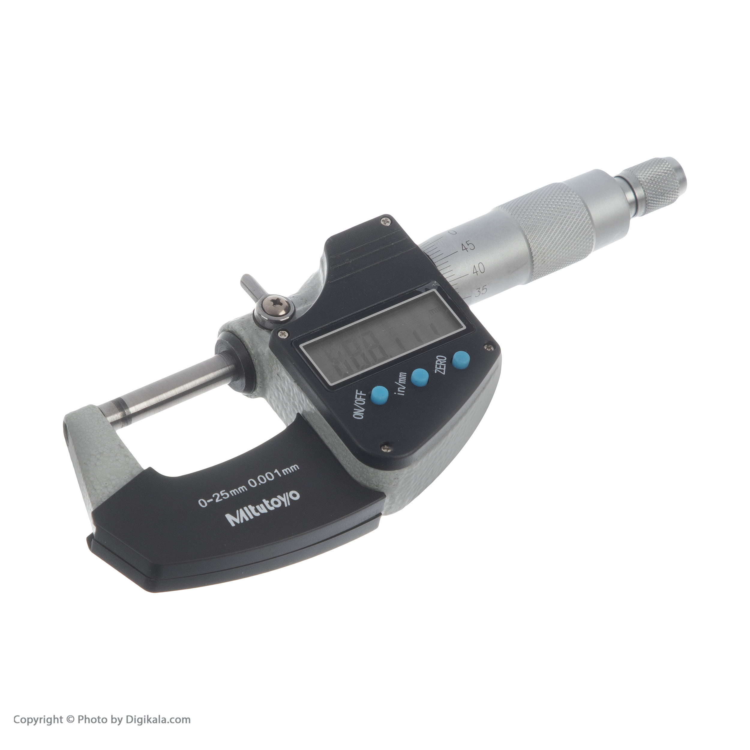 میکرومتر دیجیتال میتوتویو کد 350-406 گستره 25-0 میلیمتر