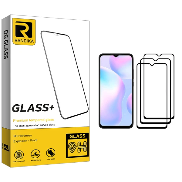 محافظ صفحه نمایش راندیکا مدل GLD مناسب برای گوشی موبایل شیائومی Redmi 9A بسته سه عددی