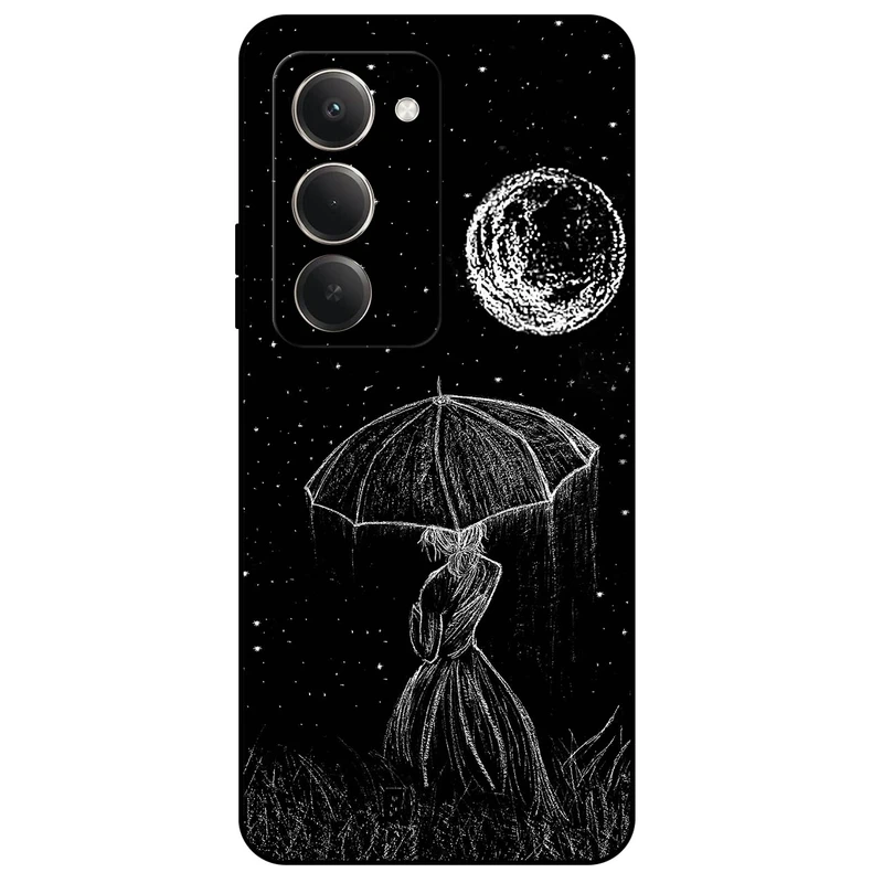 کاور مگافون طرح دختر و ماه مدل 1369 مناسب برای گوشی موبایل شیائومی Redmi 15 4G