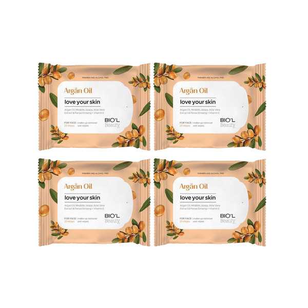 دستمال مرطوب بیول مدل Argan Oil مجموعه 4 عددی