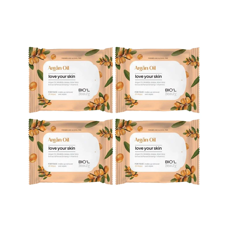 دستمال مرطوب بیول مدل Argan Oil مجموعه 4 عددی