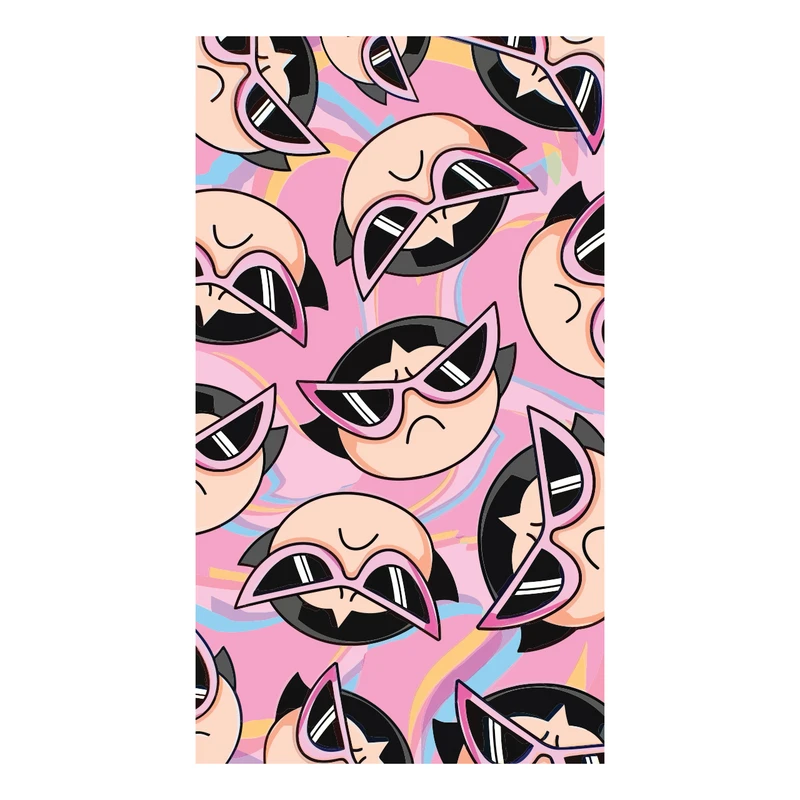 برچسب لپ تاپ پویا مارکت طرح عینک صورتی کد 3077