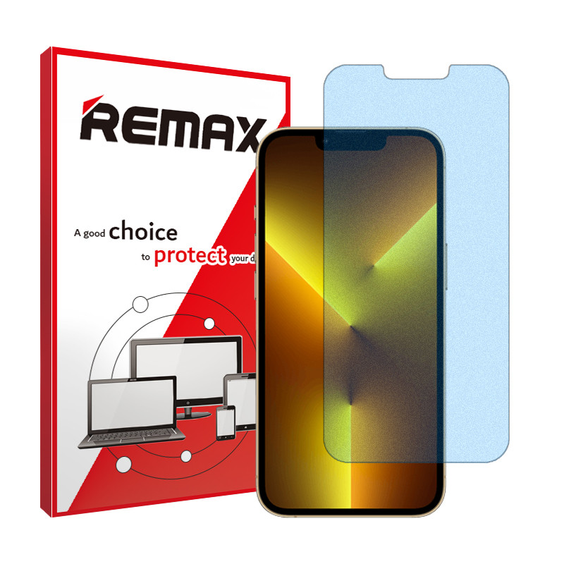 محافظ صفحه نمایش مات ضداشعه آبی ریمکس مدل HyMBLU مناسب برای گوشی موبایل اپل iPhone 13 Pro