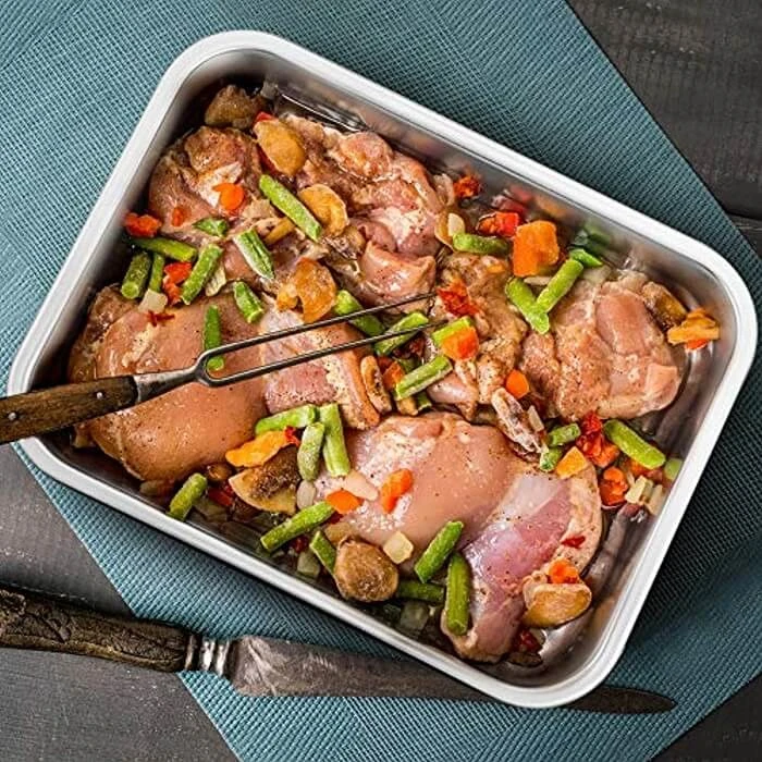 عکس شماره 4 : ظرف فر مدل گالوانیزه لبه بلند کد 40x60