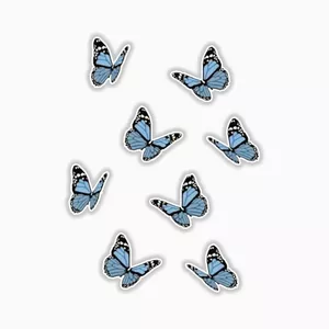استیکر لپ تاپ و موبایل بووم طرح پروانه کد 167 مدل butterfly مجموعه 8 عددی