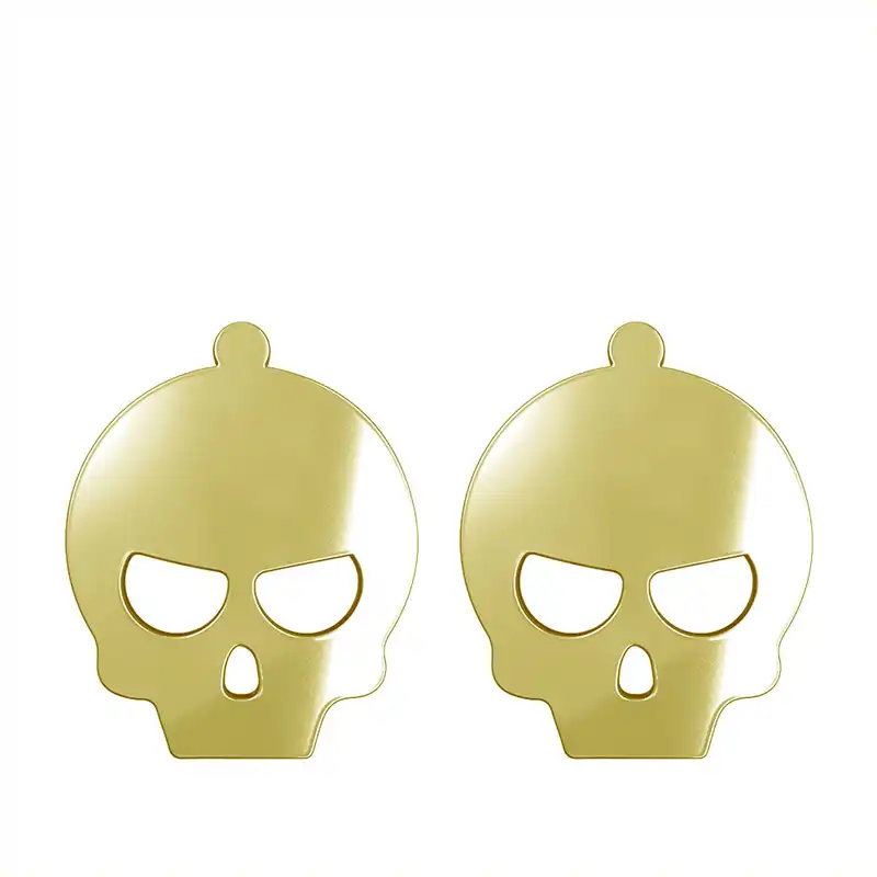 گوشواره طلا 18 عیار زنانه مدوپد مدل جمجمه کد GA1-15714
