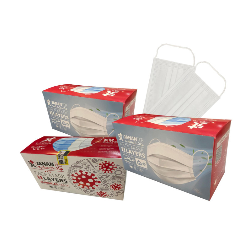 ماسک تنفسی جانان طب مدل JT6 مجموعه 150 عددی