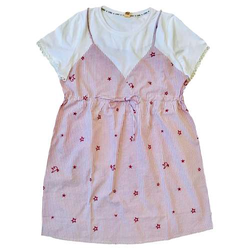 پیراهن زنانه مدل عروسکی با گلدوزی ستاره ای کد 2