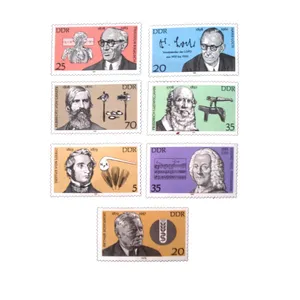 تمبر یادگاری مدل دانشمندان جهان کد DS2983 مجموعه 7 عددی