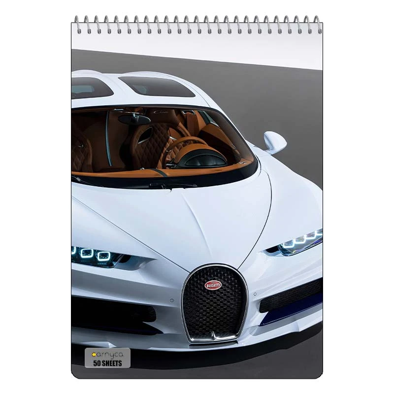 دفتر نقاشی 50 برگ سیمی کارنیکا طرح بوگاتی Bugatti کد 93597