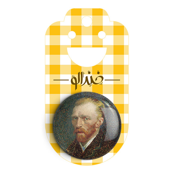 مگنت خندالو طرح سلف پرتره ونگوگ کد 3728