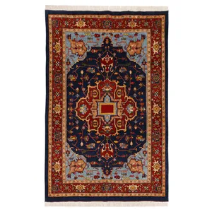 فرش دستباف چهار متری سی پرشیا کد 179739 زمینه سرمه ای