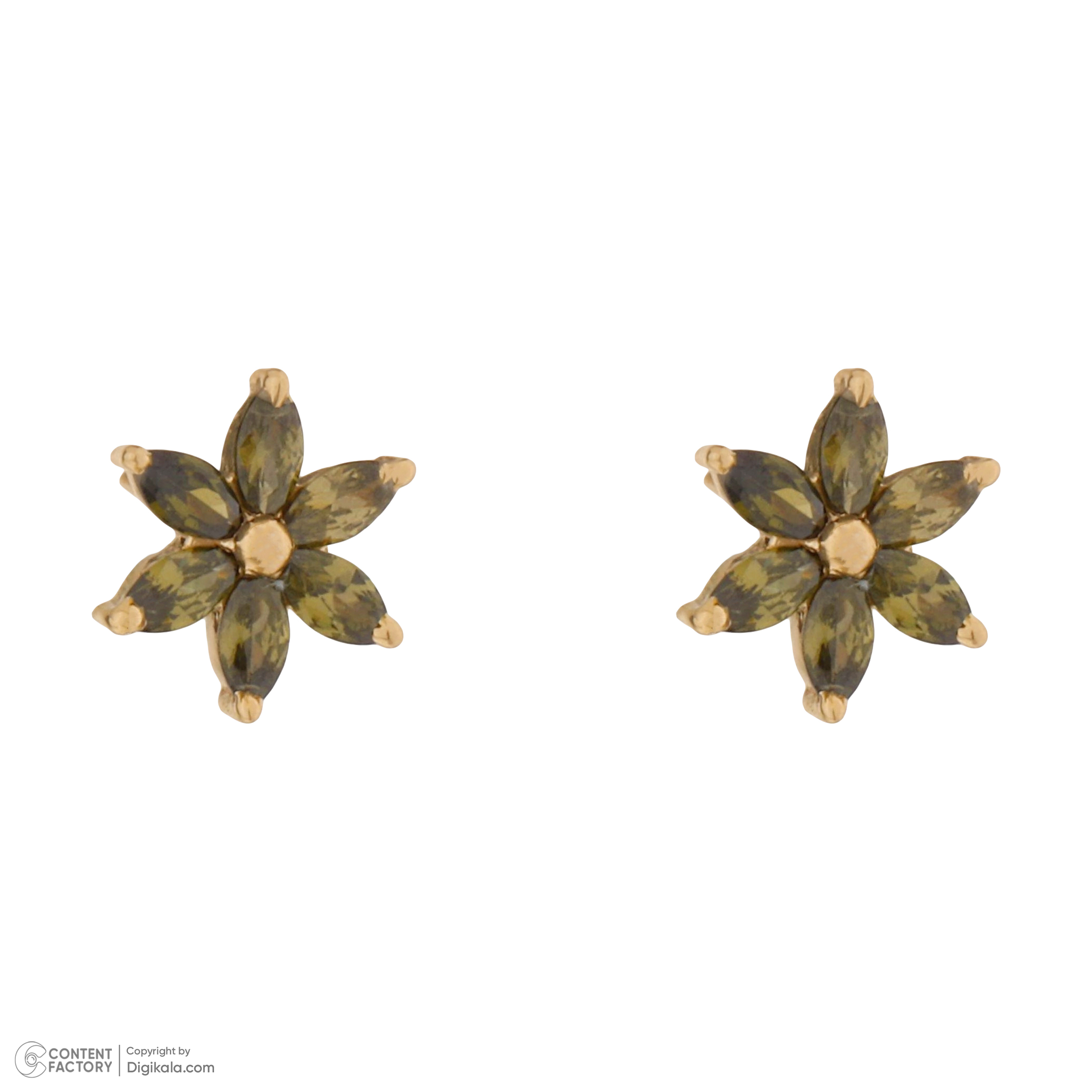 گوشواره طلا 18 عیار زنانه تاج مدل G574-1