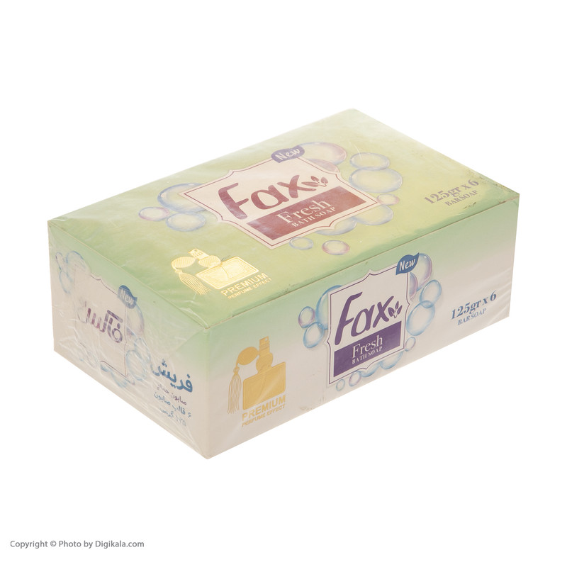 صابون حمام فکس مدل Fresh Perfume وزن 125 گرم بسته 6 عددی