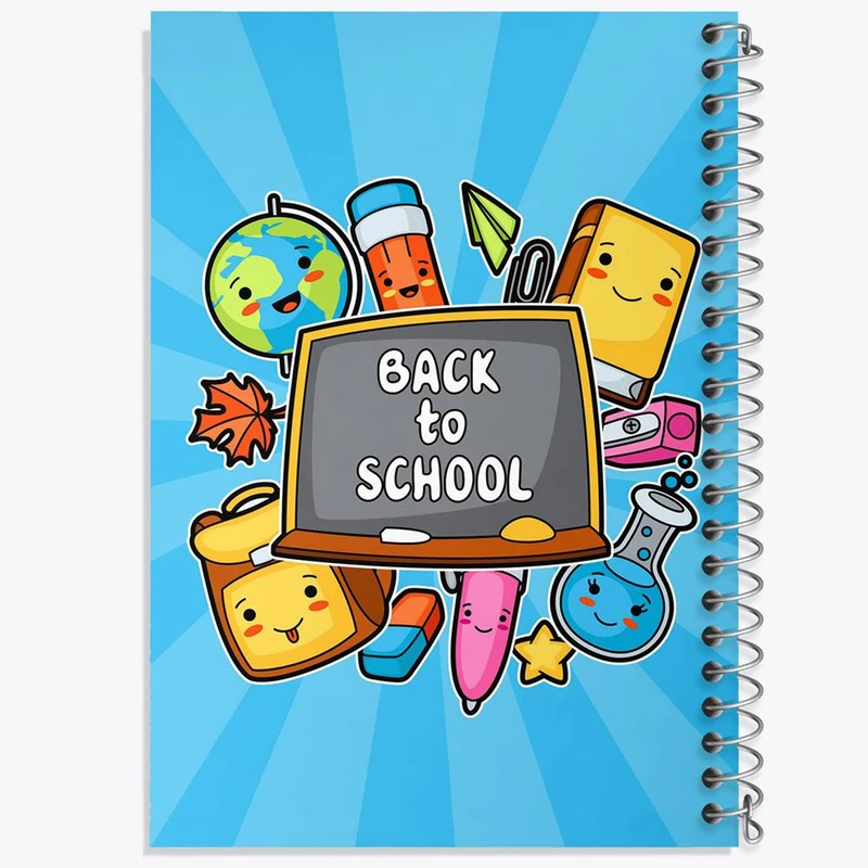 دفتر شطرنجی 50 برگ خندالو طرح بازگشت به مدرسه کد 30051