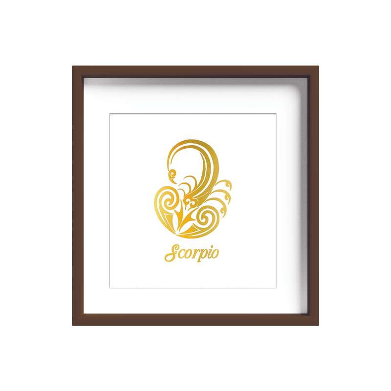 تابلو طلاکوب زرکات طرح ماه تولد آبان مدل Scorpio