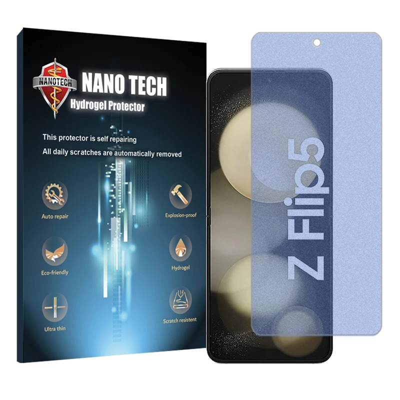 محافظ صفحه نمایش مات آنتی بلو نانو تک مدل Tough مناسب برای گوشی موبایل سامسونگ Galaxy Z Flip5
