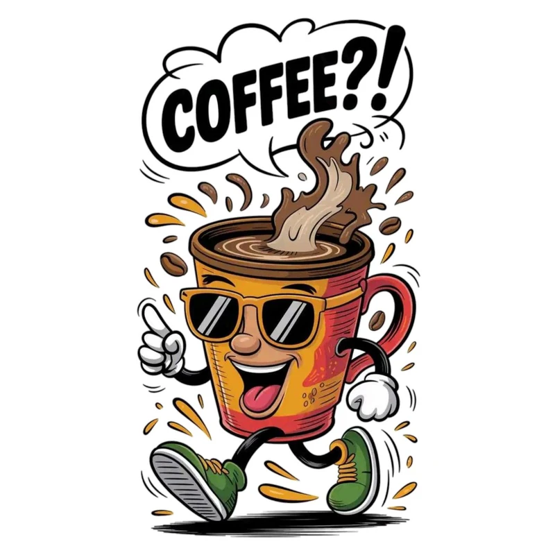 استیکر پارچه و لباس پاد آفرین مدل لیوان فنجان قهوه کد 3550