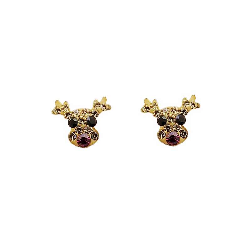 گوشواره نقره زنانه آی ام مدل گوزن میخی