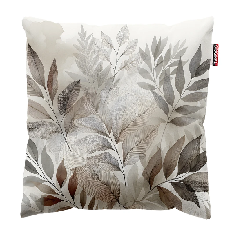 کوسن پاد آفرین مدل بوهو طرح برگ کد PK403181 سایز 40*40 سانتی متر