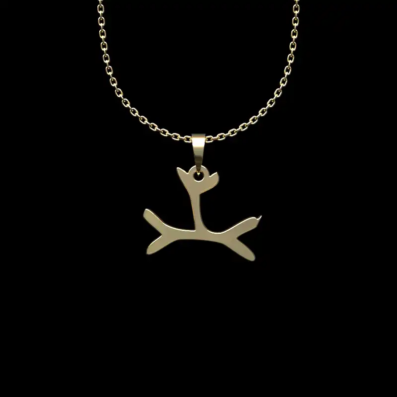 گردنبند طلا 18 عیار زنانه مدوپد مدل هندسی کد N2-1-1100