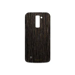MAHOOT Dark-Gold-Stripes-Wood Cover Sticker for LG K10