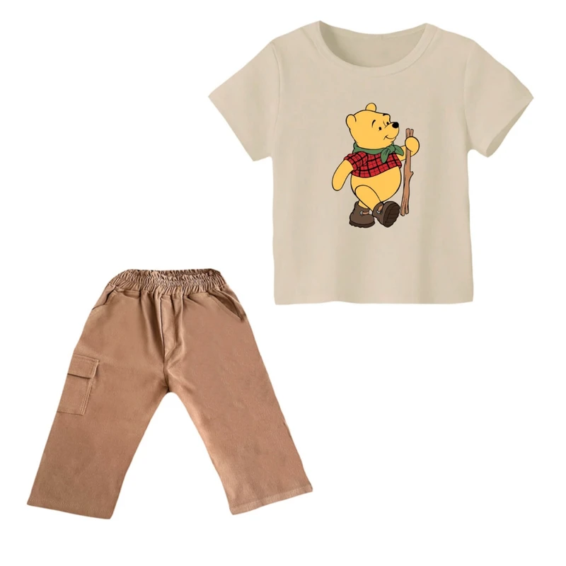 ست تی شرت و شلوارک پسرانه مدل پو کد 27