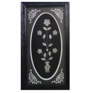 تابلو نقره طرح پنج گل کد 102