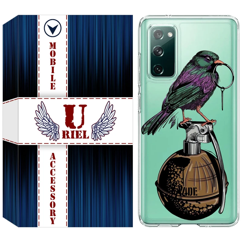 کاور یوریل قاب مدل Clear کد 31 طرح پرنده مناسب برای گوشی موبایل سامسونگ Galaxy S20 FE