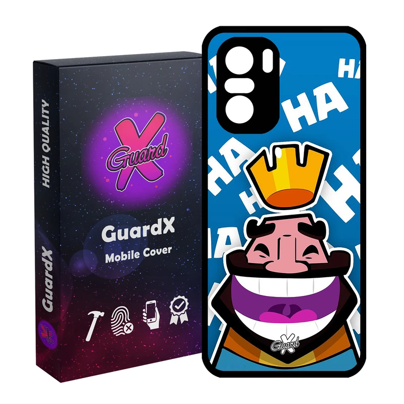 کاور گارد ایکس طرح Clash Royale مدل Glass10036 مناسب برای گوشی موبایل شیائومی Poco F3/MI 11X/MI 11X Pro/Redmi K40/K40 Pro