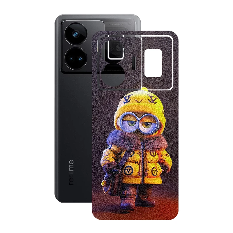 برچسب پوششی ریمکس مدل Leth طرح مینیون مناسب برای گوشی موبایل ریلمی GT3