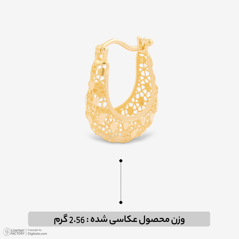 گوشواره کلیپسی طلا 18 عیار زنانه مایا ماهک مدل ME1278 - 2