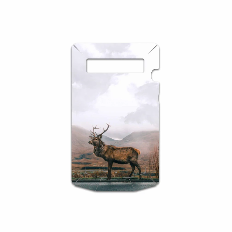 برچسب پوششی ماهوت مدل Horned-Deer مناسب برای گوشی موبایل بلک بری P9981