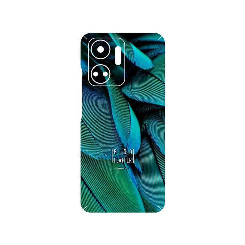برچسب پوششی ماهوت مدل Green Feather مناسب برای گوشی موبایل آنر X7a