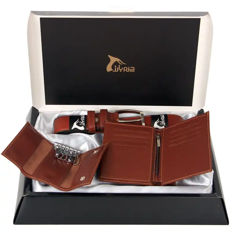 ست هدیه مردانه چرم بارز مدل DS1.1