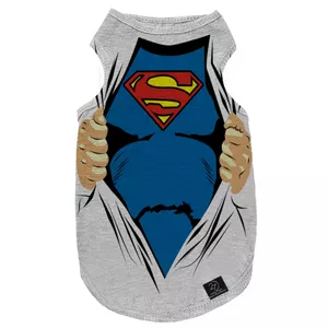 لباس سگ و گربه 27 طرح Superman Tshirt کد MH853 سایز M