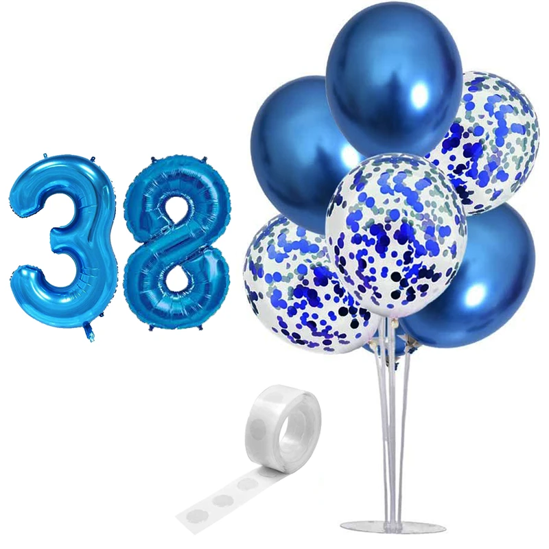  بادکنک آرایی مستر تم طرح کروم شیشه ای پولکی کد 38 بسته 11 عددی
