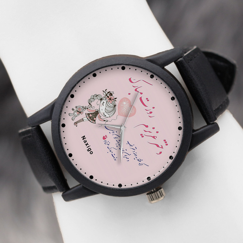 ساعت مچی عقربه ای ناکسیگو مدل روز دختر کد LF12594